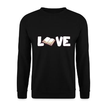 Livre, livres, amour des livres - Sweat-shirt Unisexe - noir - Devant - Alina (178cm) & Michal (187cm)