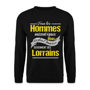Lorrain de Lorraine cadeau humour - Sweat-shirt Unisexe - noir - Devant - Alina (178cm) & Michal (187cm)
