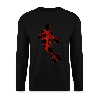 Basketball basketball player basketball player - Unisex Sweatshirt - black - Front - Alina (178cm) & Michal (187cm)