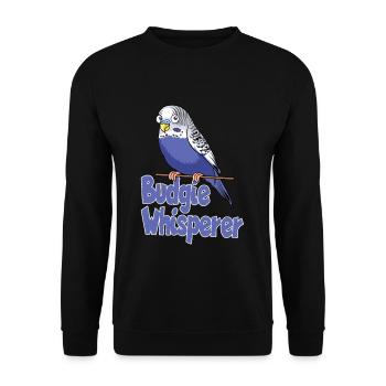 Conception de Budgie Whisperer Budgie Whisperer - Sweat-shirt Unisexe - noir - Devant - Alina (178cm) & Michal (187cm)