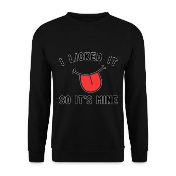 I licked it so its mine cooking quote - Unisex Sweatshirt - black - Front - Alina (178cm) & Michal (187cm)