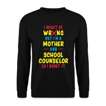 Je me trompe peut-être Professeur d'école Cunselor - Sweat-shirt Unisexe - noir - Devant - Alina (178cm) & Michal (187cm)