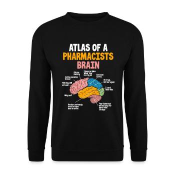 Pharmacists brain Pharmacy Technician Stud - Unisex Pullover - Schwarz - Vorne - Alina (178cm) & Michal (187cm)