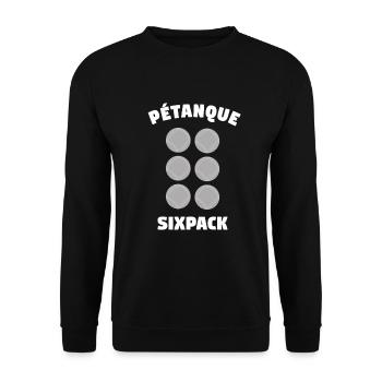 Petanque six pack - Unisex Sweatshirt - black - Front - Alina (178cm) & Michal (187cm)
