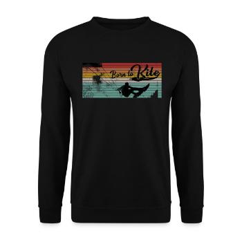 Kitesurfing Born To Kite Vintage Kitesurfing - Unisex Sweatshirt - black - Front - Alina (178cm) & Michal (187cm)