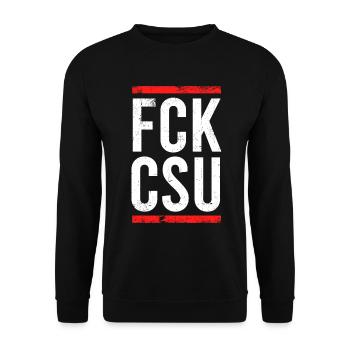 Fck Csu Politique Anti-Politique Pour les manifestants - Sweat-shirt Unisexe - noir - Devant - Alina (178cm) & Michal (187cm)