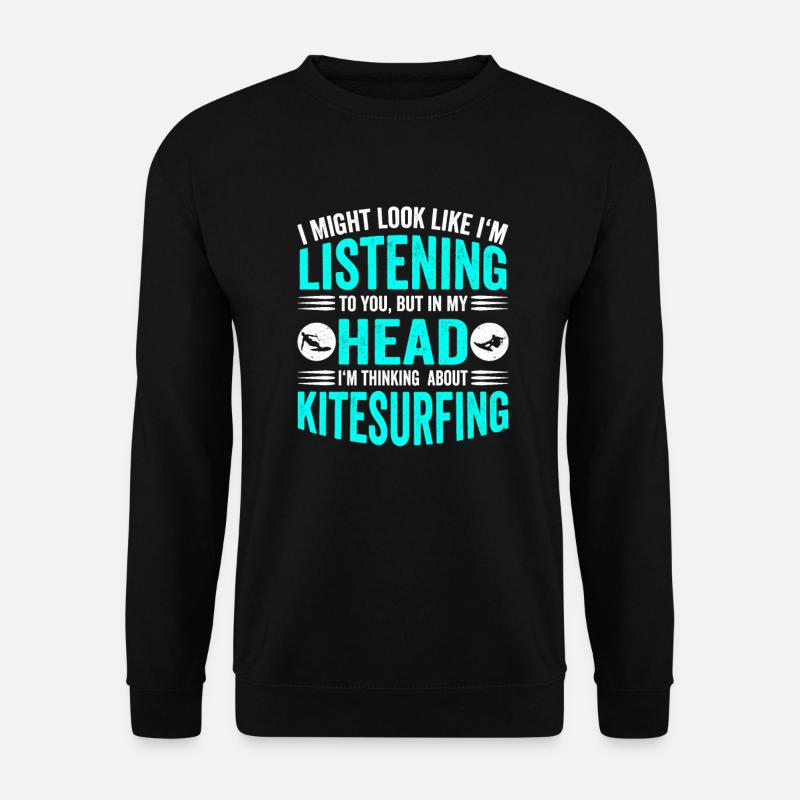 Kitesurf Kite-board kite kite - Sweat-shirt Unisexe - noir