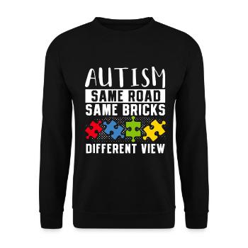 Autism Same Road Same Bricks - Sweat-shirt Unisexe - noir - Devant - Alina (178cm) & Michal (187cm)