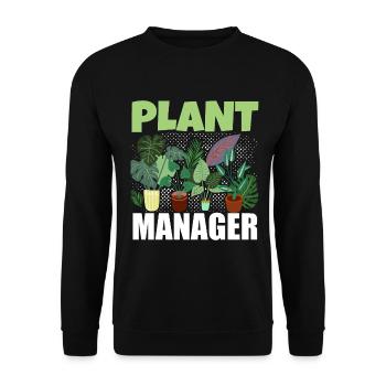 Plant Manager Gardener - Unisex Sweatshirt - black - Front - Alina (178cm) & Michal (187cm)