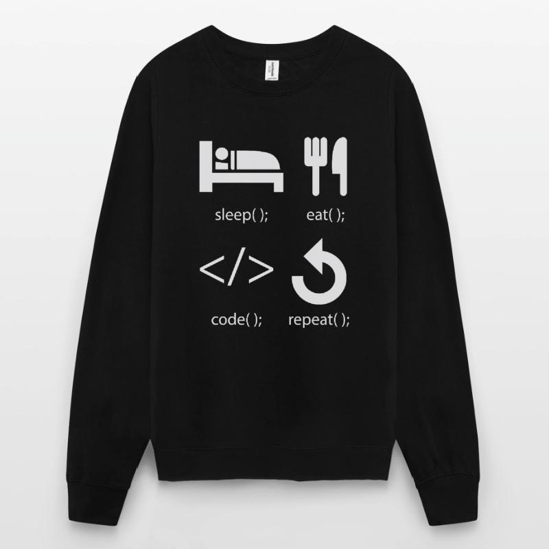 Programmierer Entwickler - Eat Sleep Code Repeat Unisex Pullover