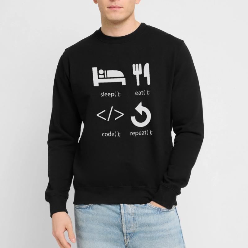Programmierer Entwickler - Eat Sleep Code Repeat Unisex Pullover