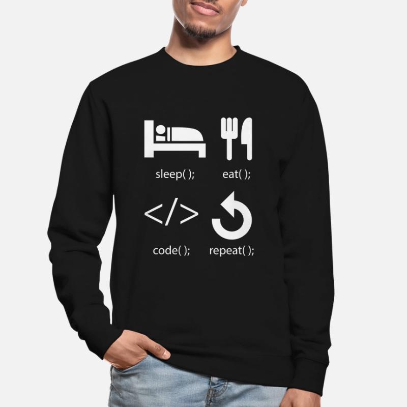 Développeur de programmeur - Eat Sleep Code Repeat Sweat-shirt Unisexe