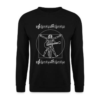 Guitariste Bass Guitariste de musique amateur - Sweat-shirt Unisexe - noir - Devant - Alina (178cm) & Michal (187cm)