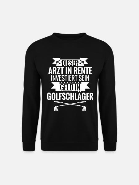 Arzt in Rente Golf Golfschläger - Unisex Pullover - Schwarz