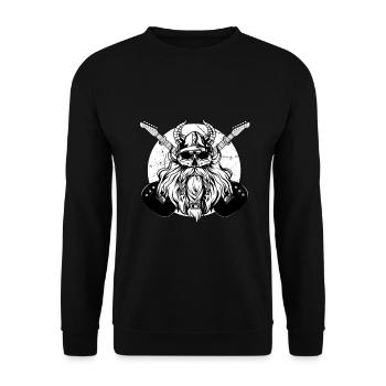 Guitars Viking - Heavy Metal | Viking Walhalla - Unisex Sweatshirt - black - Front - Alina (178cm) & Michal (187cm)