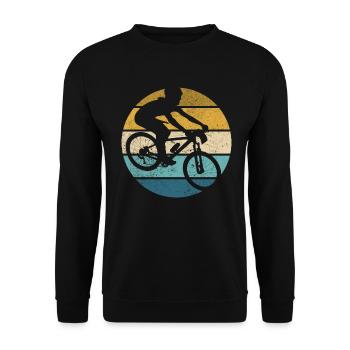 Retro Track Cycling Vintage Cycling Track - Unisex Sweatshirt - black - Front - Alina (178cm) & Michal (187cm)