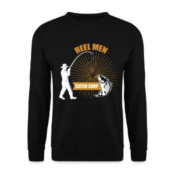 Pêche à carpes - Sweat-shirt Unisexe - noir - Devant - Alina (178cm) & Michal (187cm)
