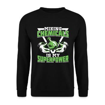 Chemical Chemist Chemical Laboratory Chemikant - Unisex Sweatshirt - black - Front - Alina (178cm) & Michal (187cm)