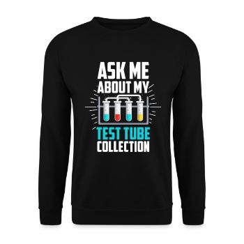 Chemical Chemist Chemical Laboratory Chemikant - Unisex Sweatshirt - black - Front - Alina (178cm) & Michal (187cm)