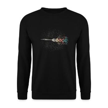 Retro Dartpfeil DNA - Unisex Pullover - Schwarz - Vorne - Alina (178cm) & Michal (187cm)