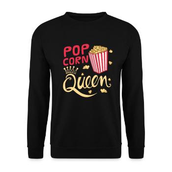 Popcorn - Unisex Pullover - Schwarz - Vorne - Alina (178cm) & Michal (187cm)