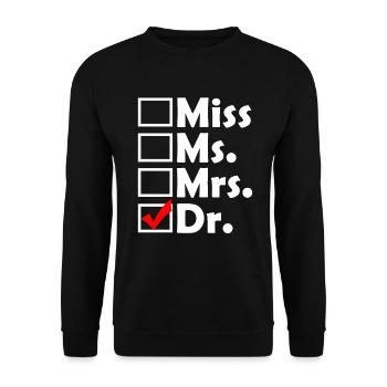 Médecin médecin spécialiste médecin - Sweat-shirt Unisexe - noir - Devant - Alina (178cm) & Michal (187cm)