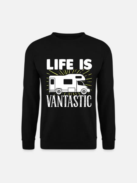 Motorhome RV Camping Life Is - Unisex Pullover - Schwarz