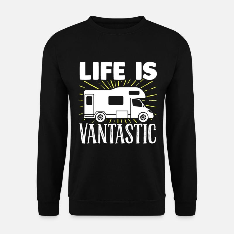 Motorhome RV Camping Life Is - Unisex Pullover - Schwarz