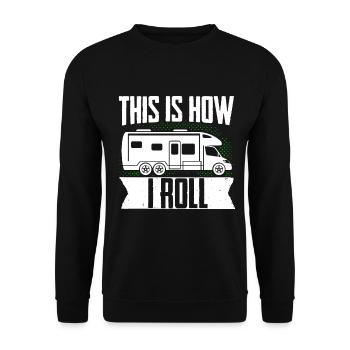 Motorhome RV Camping Camper This - Unisex Sweatshirt - black - Front - Alina (178cm) & Michal (187cm)