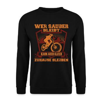 MTB Mountainbike - Unisex Pullover - Schwarz - Vorne - Alina (178cm) & Michal (187cm)