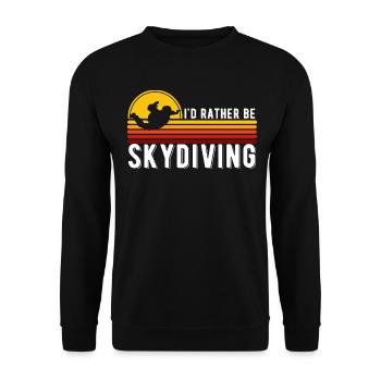 parachutist - Unisex Sweatshirt - black - Front - Alina (178cm) & Michal (187cm)