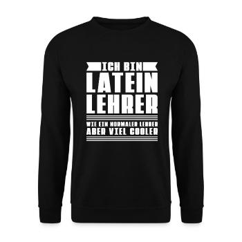 Latein Lehrer - Unisex Pullover - Schwarz - Vorne - Alina (178cm) & Michal (187cm)
