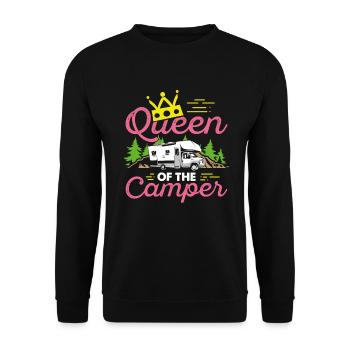Motorhome RV Camping Queen Of The - Unisex Sweatshirt - black - Front - Alina (178cm) & Michal (187cm)
