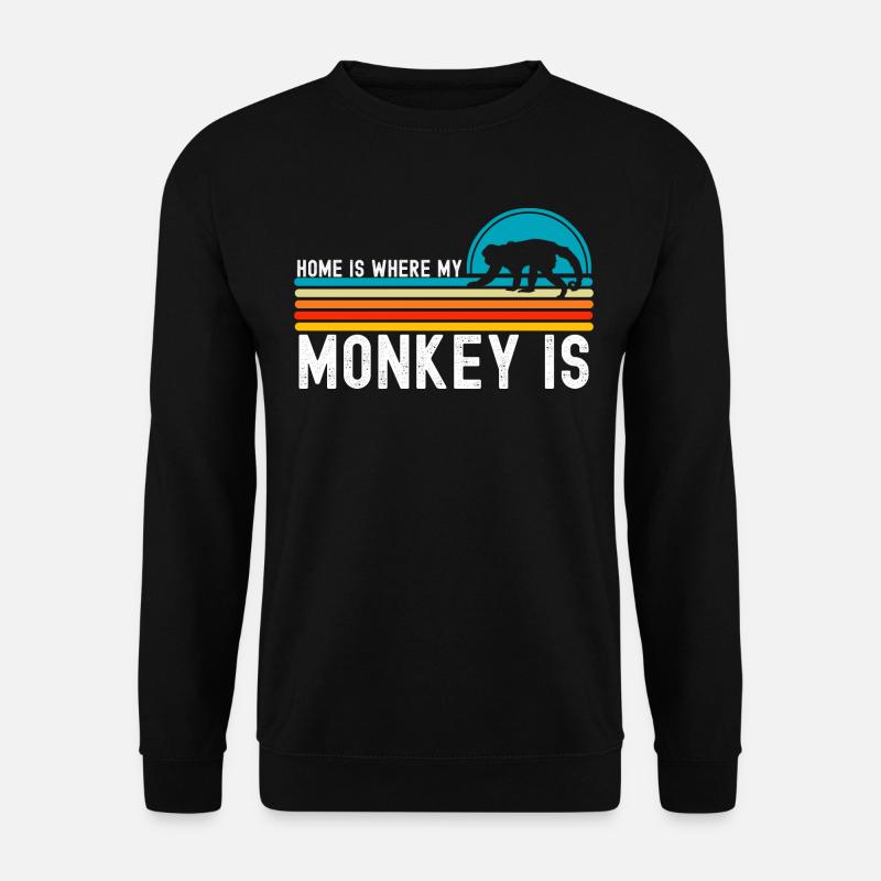 Affe - Unisex Pullover - Schwarz