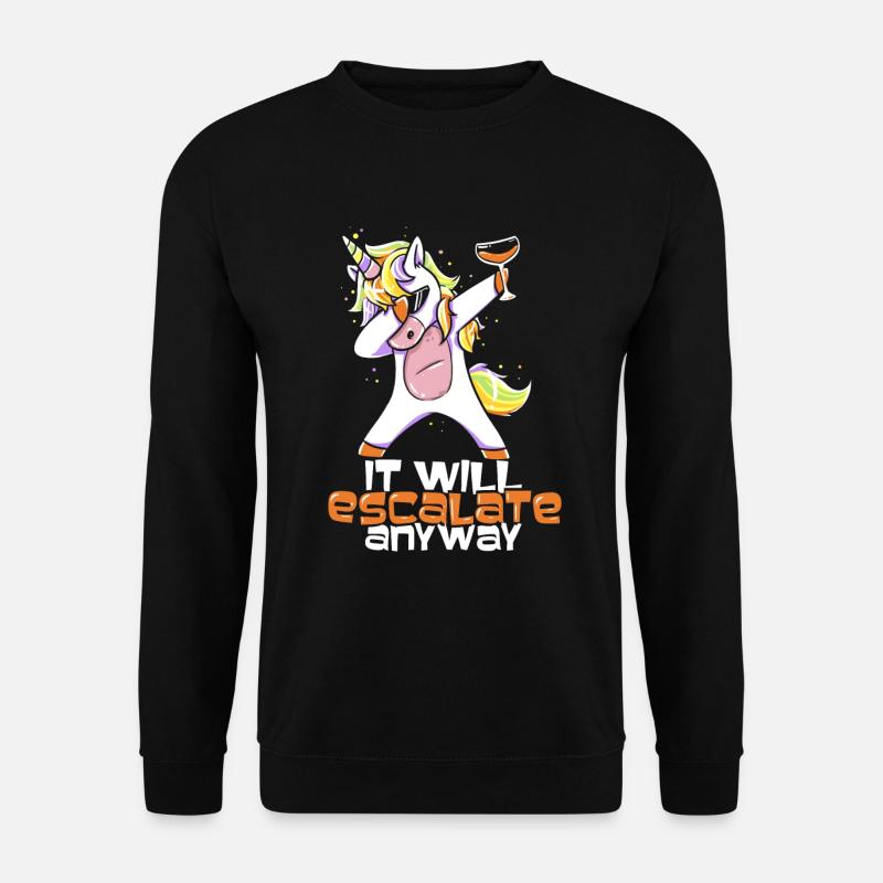 Einhorn Unicorn - Unisex Pullover - Schwarz