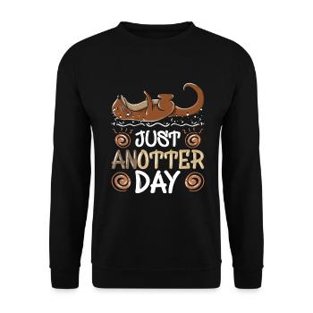 Loutres - Sweat-shirt Unisexe - noir - Devant - Alina (178cm) & Michal (187cm)