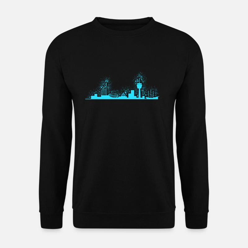 Bremerhavener Skyline Seestadt Hafenstadt - Unisex Pullover - Schwarz
