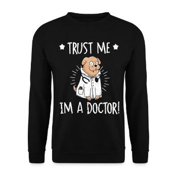 Médecin médecin spécialiste médecin - Sweat-shirt Unisexe - noir - Devant - Alina (178cm) & Michal (187cm)