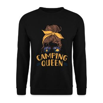 Camper Outdoor Tent Camping Queen - Sweat-shirt Unisexe - noir - Devant - Alina (178cm) & Michal (187cm)
