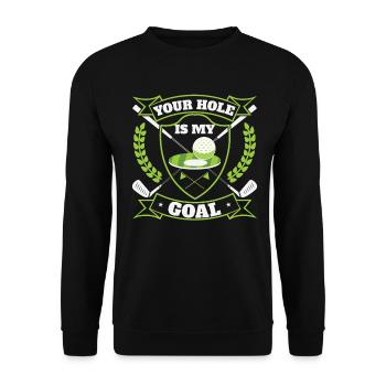 Golf golf terrain de golf - Sweat-shirt Unisexe - noir - Devant - Alina (178cm) & Michal (187cm)