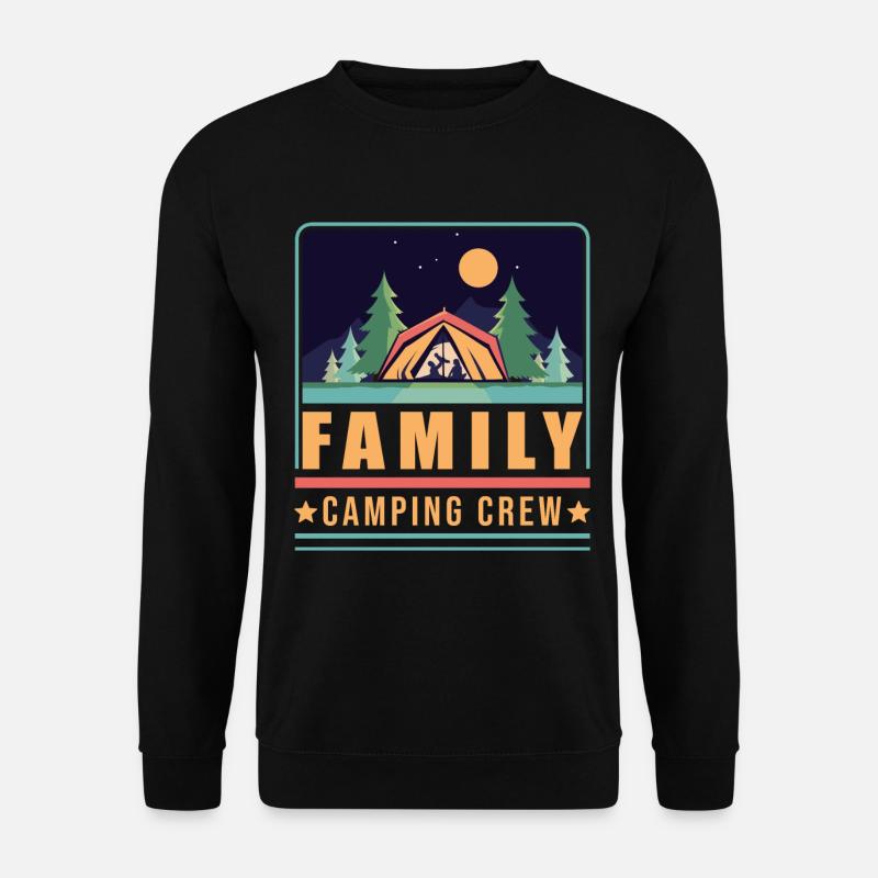 Camper Outdoor Tent Family Camping - Unisex Pullover - Schwarz
