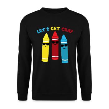 Wax crayons chalk pencil painting - Unisex Sweatshirt - black - Front - Alina (178cm) & Michal (187cm)