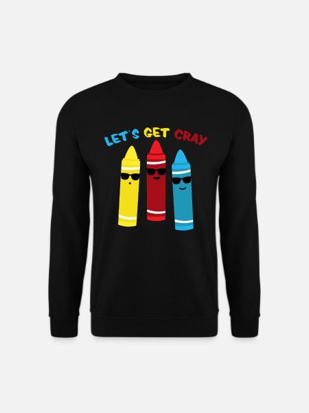 Wax crayons chalk pencil painting - Unisex Sweatshirt - black