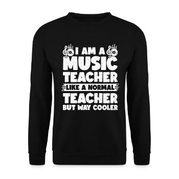 Professeurs de musique Professeurs de musique Cours de musique - Sweat-shirt Unisexe - noir - Devant - Alina (178cm) & Michal (187cm)