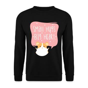 Hamster - Unisex Pullover - Schwarz - Vorne - Alina (178cm) & Michal (187cm)