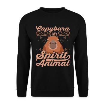 Capybara capybara rodent - Unisex Sweatshirt - black - Front - Alina (178cm) & Michal (187cm)