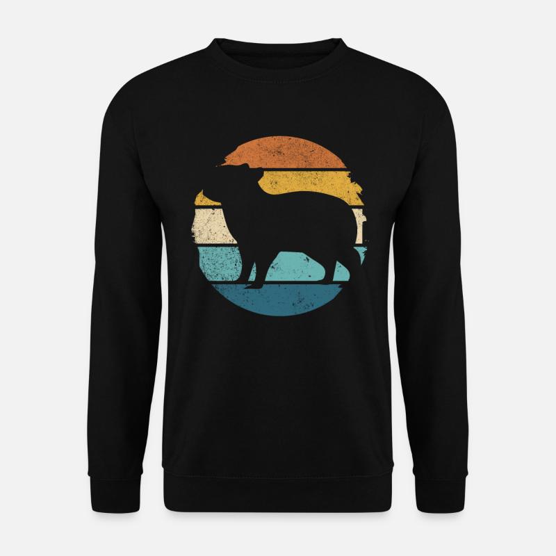 Retro Capybara Vintage Wasserschwein Nagetier - Unisex Pullover - Schwarz