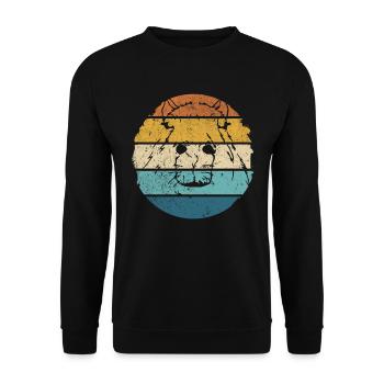 Retro Capybara Vintage Cochon d’eau rongeur - Sweat-shirt Unisexe - noir - Devant - Alina (178cm) & Michal (187cm)