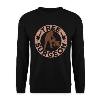 Tree Climbing Arborist Arborist Tree Climber - Unisex Sweatshirt - black - Front - Alina (178cm) & Michal (187cm)