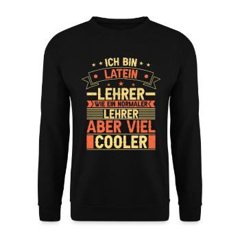Latein Lehrer - Unisex Pullover - Schwarz - Vorne - Alina (178cm) & Michal (187cm)